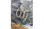 Twisted silver hoop earrings 3
