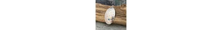 Hammered silver pendant 5