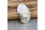 Hammered silver pendant 4