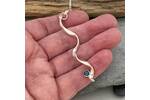 Twisted silver Topaz pendant  6