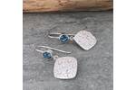 Topaz and squares drop earrings 4