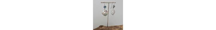 Topaz and squares drop earrings 6