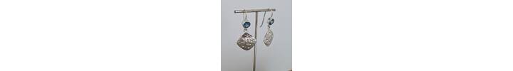 Topaz and squares drop earrings 2