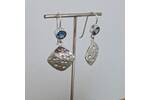 Topaz and squares drop earrings 2