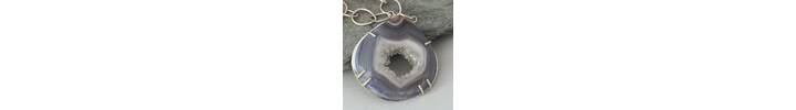 Agate Druzy crystal necklace 3