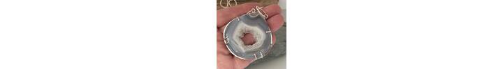 Agate Druzy crystal necklace 4
