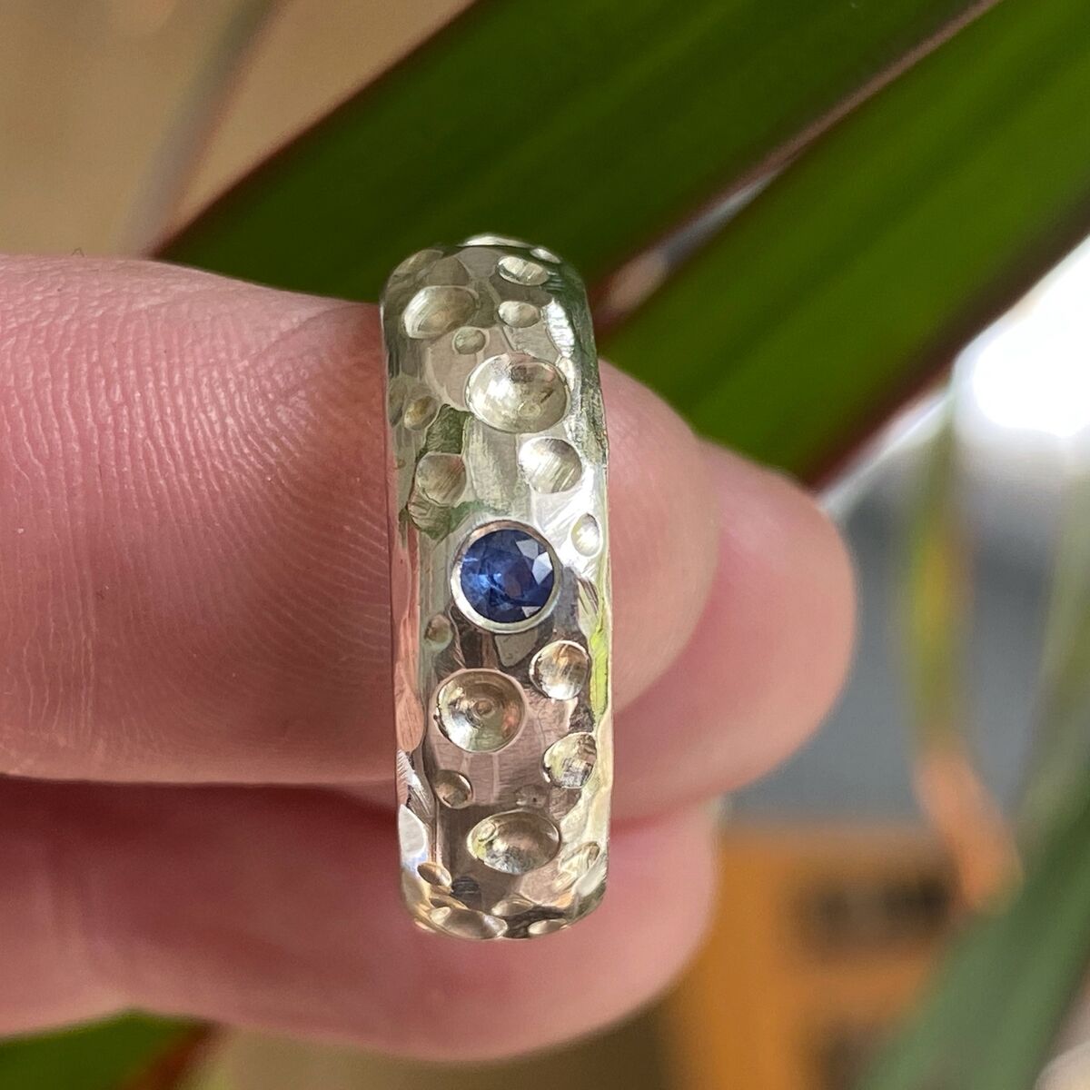 Sapphire bubbles ring 2