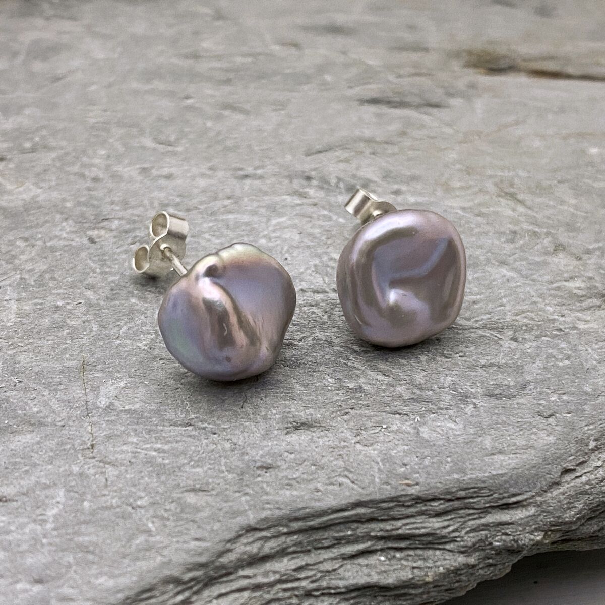 Pearl stud earrings