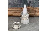 Silver spinner ring with bubbles pattern 5