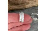 Silver spinner ring with bubbles pattern 4
