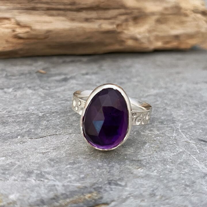 Amethyst statement ring 5