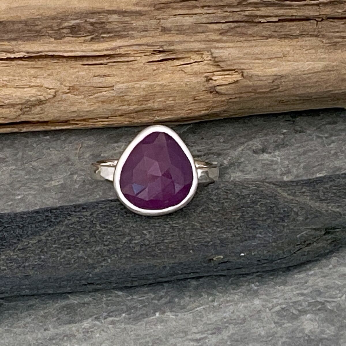 Purple sapphire ring