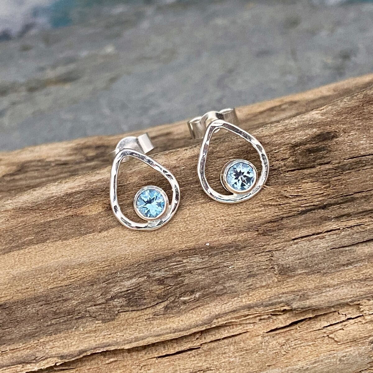 Tiny raindrop stud earrings 3 Tiny raindrop stud earrings 3