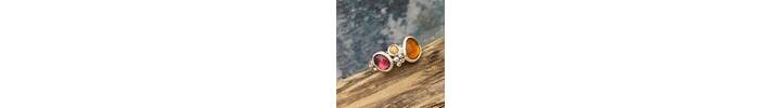 Fire Opal and garnet ring 5