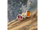 Fire Opal and garnet ring 5