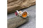 Fire Opal and garnet ring 2
