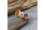 Fire Opal and garnet ring 3