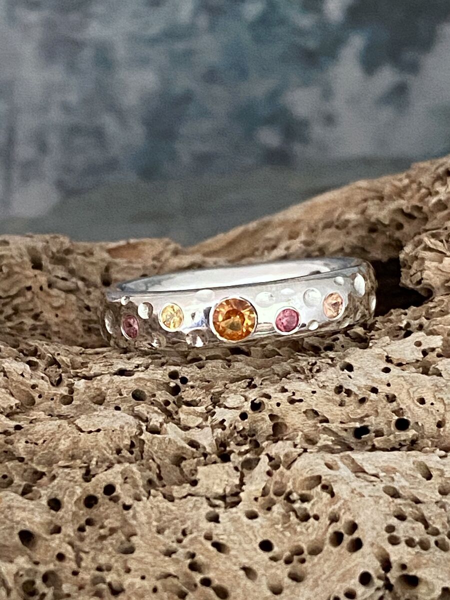 Orange and yellow Sapphire ring 2 Orange and yellow Sapphire ring 2