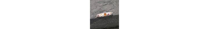 Orange and yellow Sapphire ring