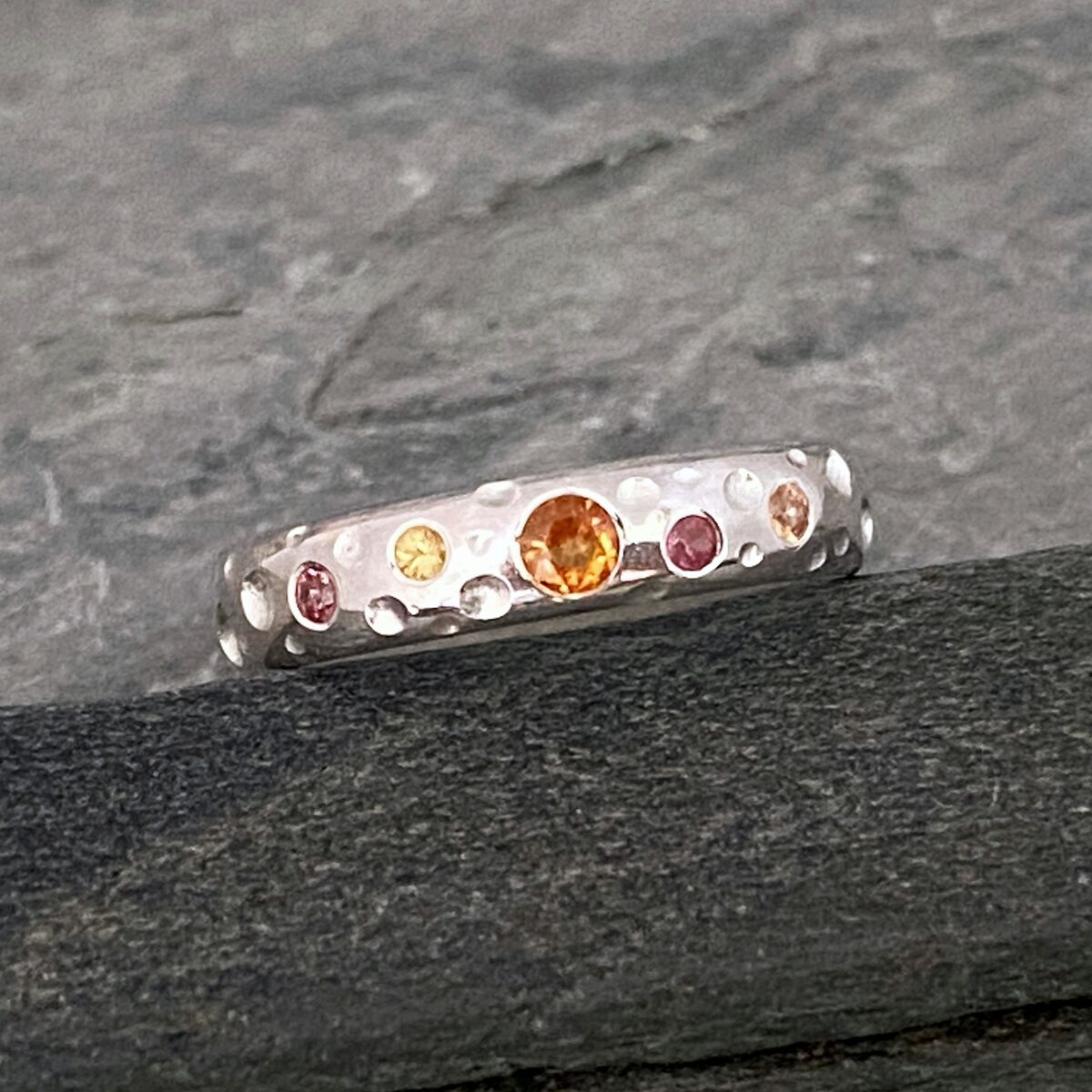 Orange and yellow Sapphire ring Orange and yellow Sapphire ring