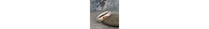 Orange and yellow Sapphire ring 4