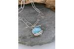 Larimar paper clips necklace 4