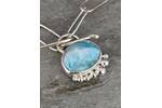 Larimar paper clips necklace
