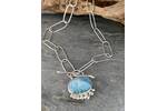 Larimar paper clips necklace 2