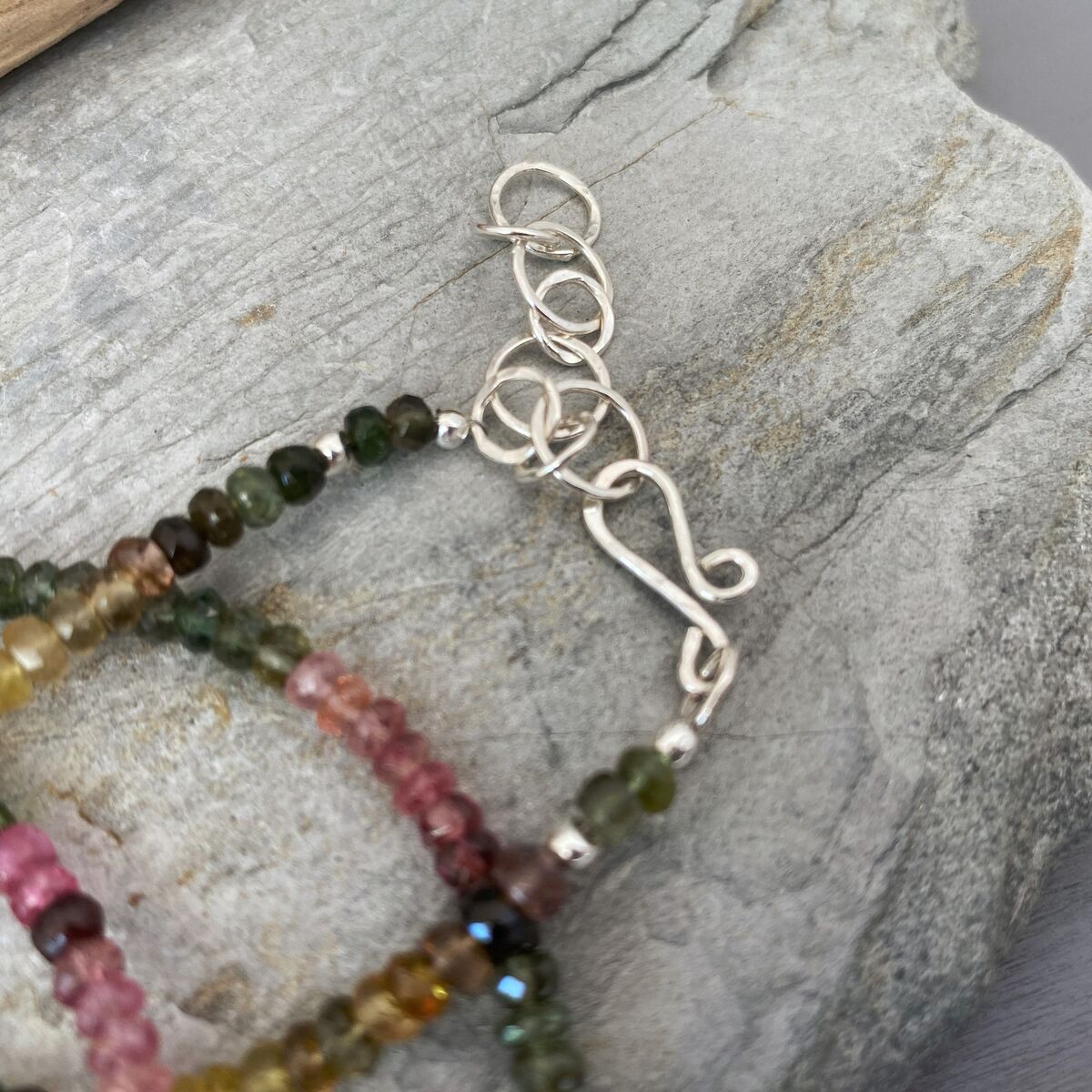Tourmaline and bubbles bead necklace 3 Tourmaline and bubbles bead necklace 3