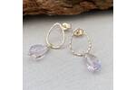 Silver teardrop stud earrings 4