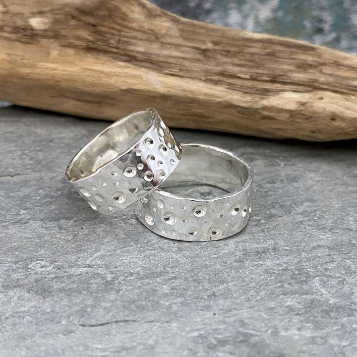 Wide silver ring band 3