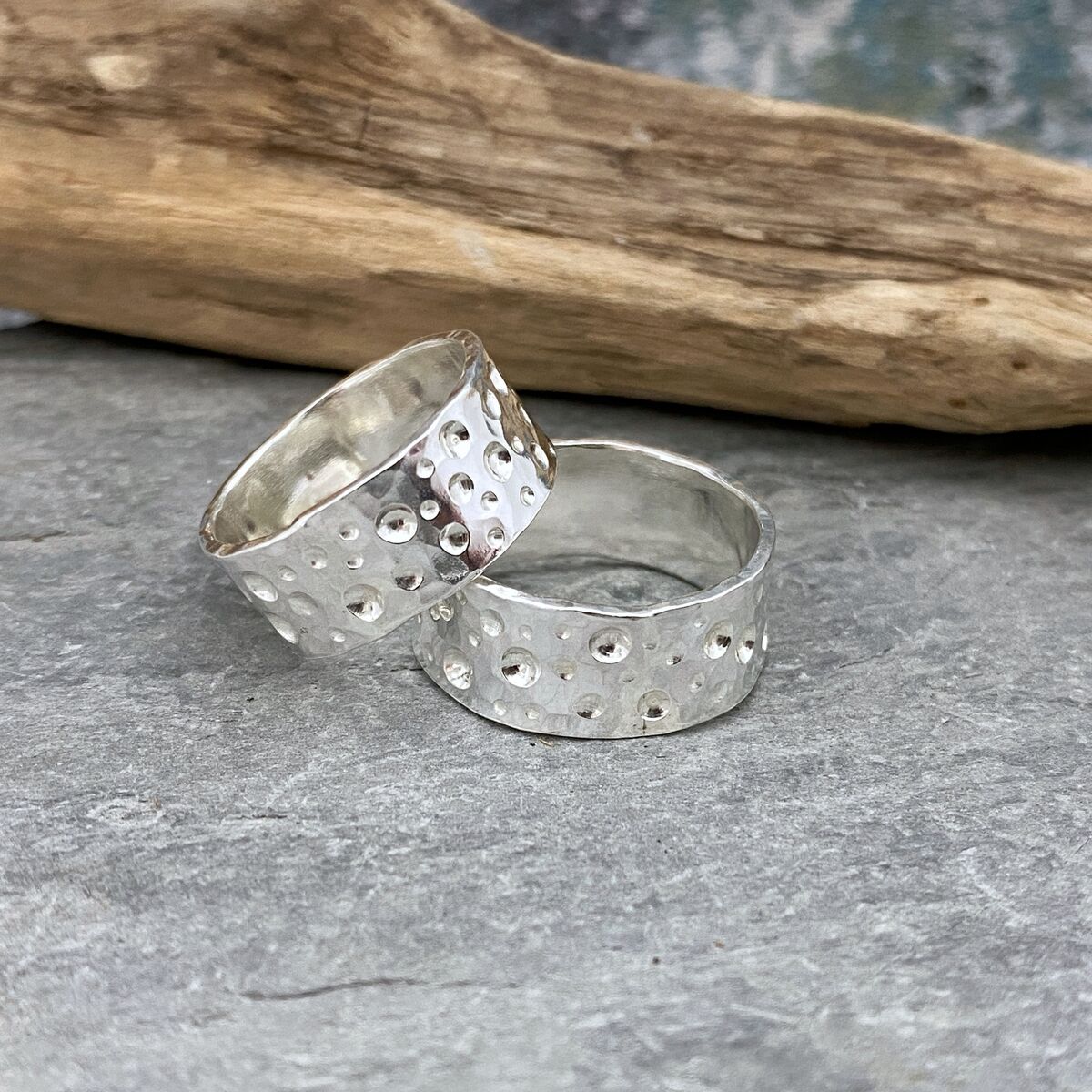 Wide silver ring band 3 Wide silver ring band 3