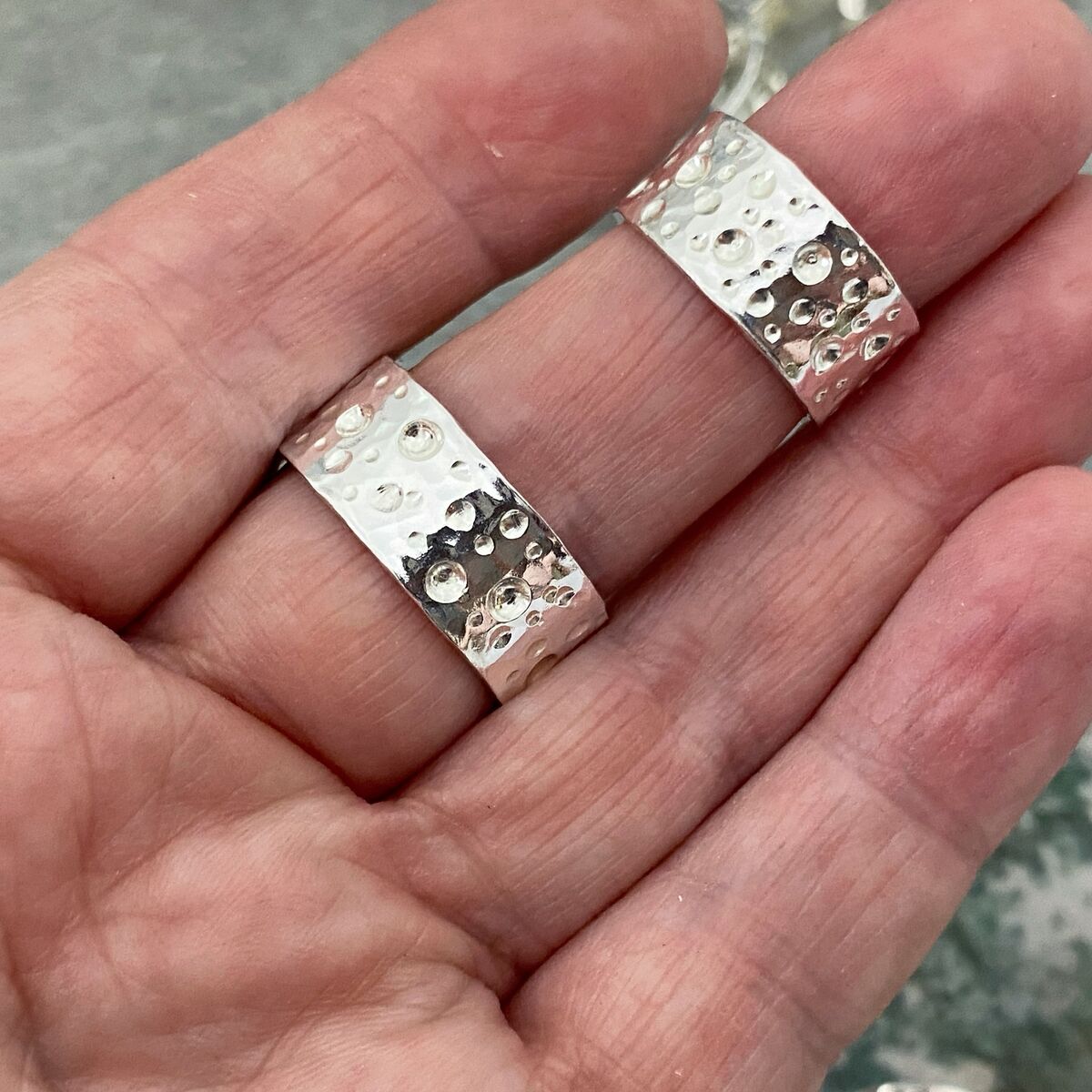 Wide silver ring band 2 Wide silver ring band 2