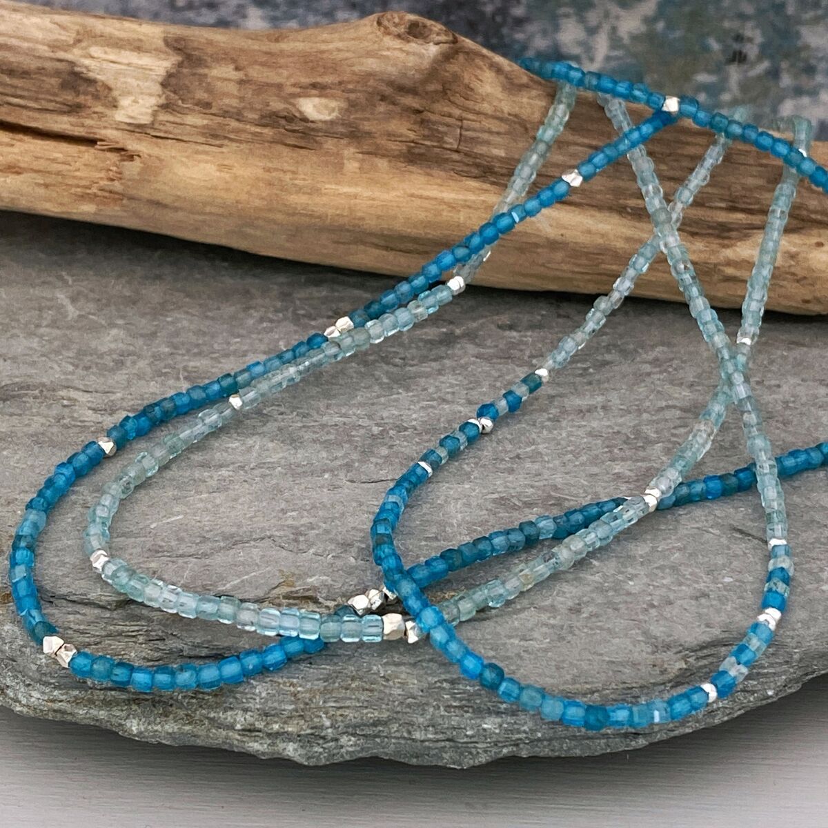 Apatite bead necklace Apatite bead necklace