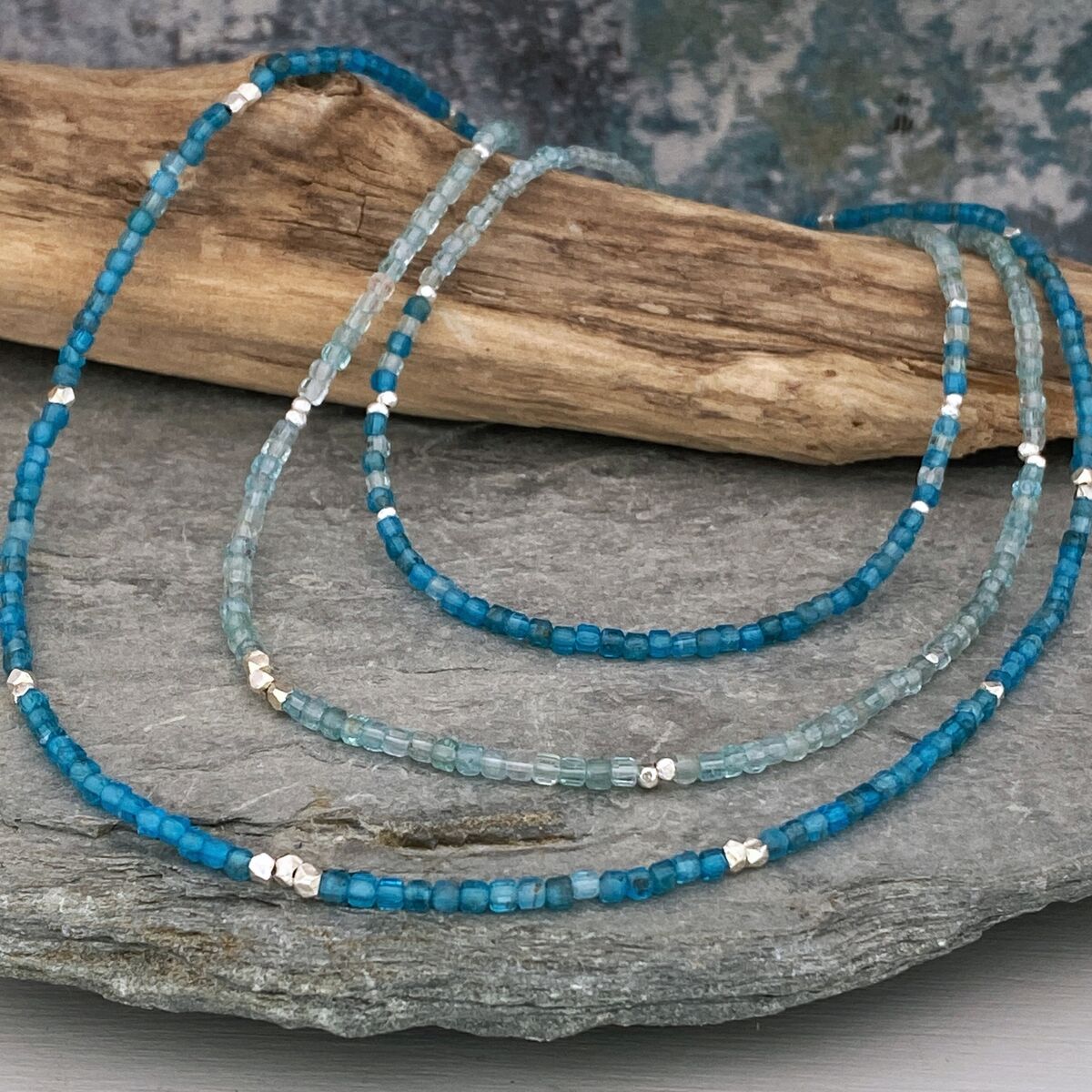 Apatite bead necklace 2 Apatite bead necklace 2