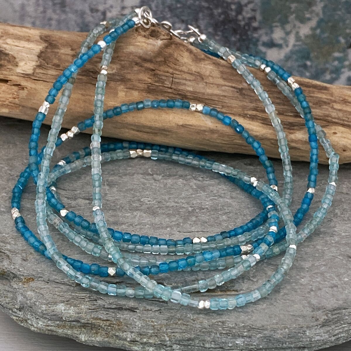 Apatite bead necklace 3 Apatite bead necklace 3