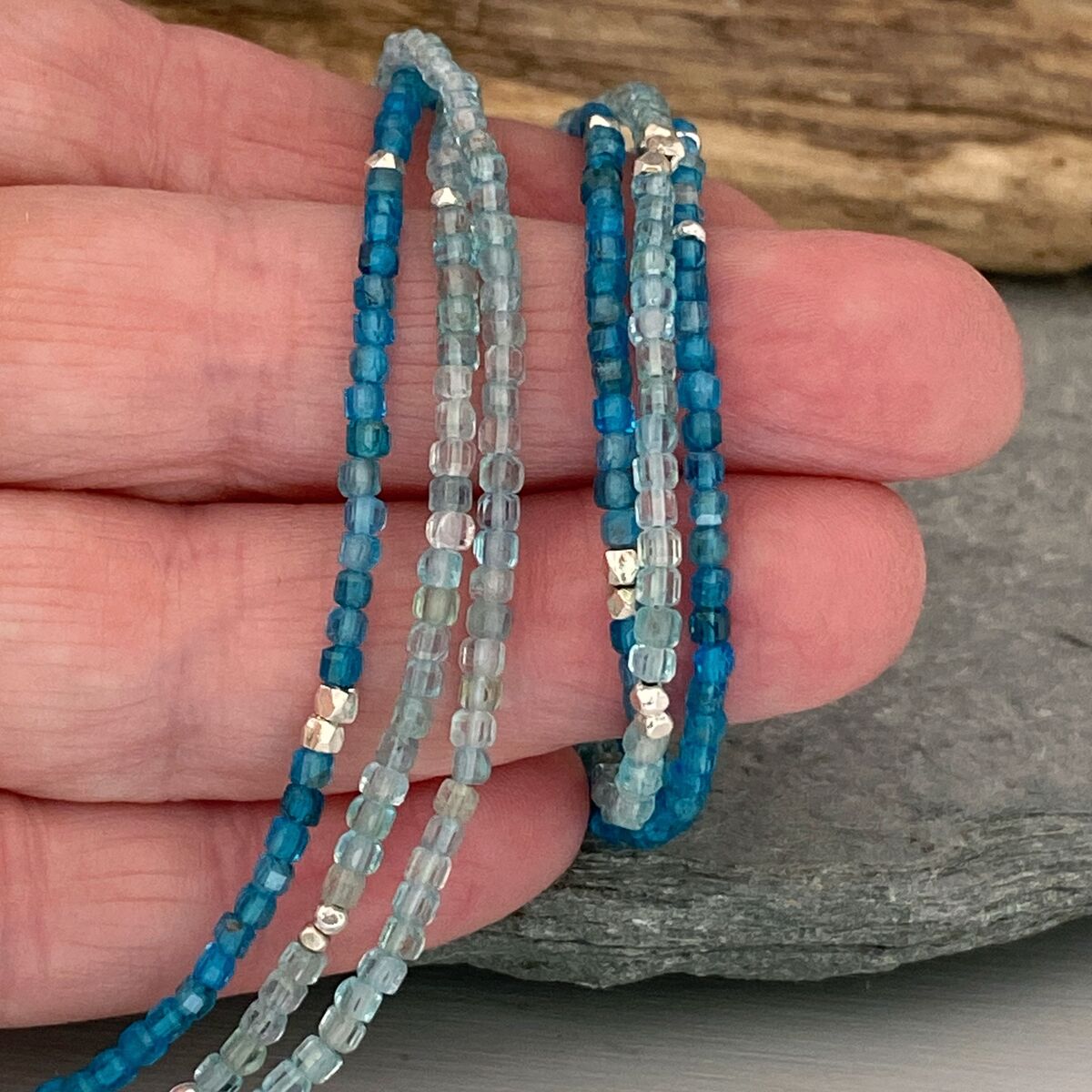 Apatite bead necklace 6 Apatite bead necklace 6