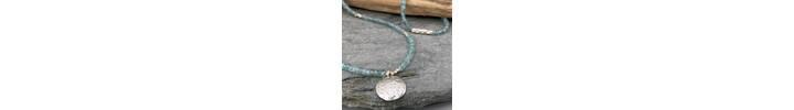Blue zircon necklace  2