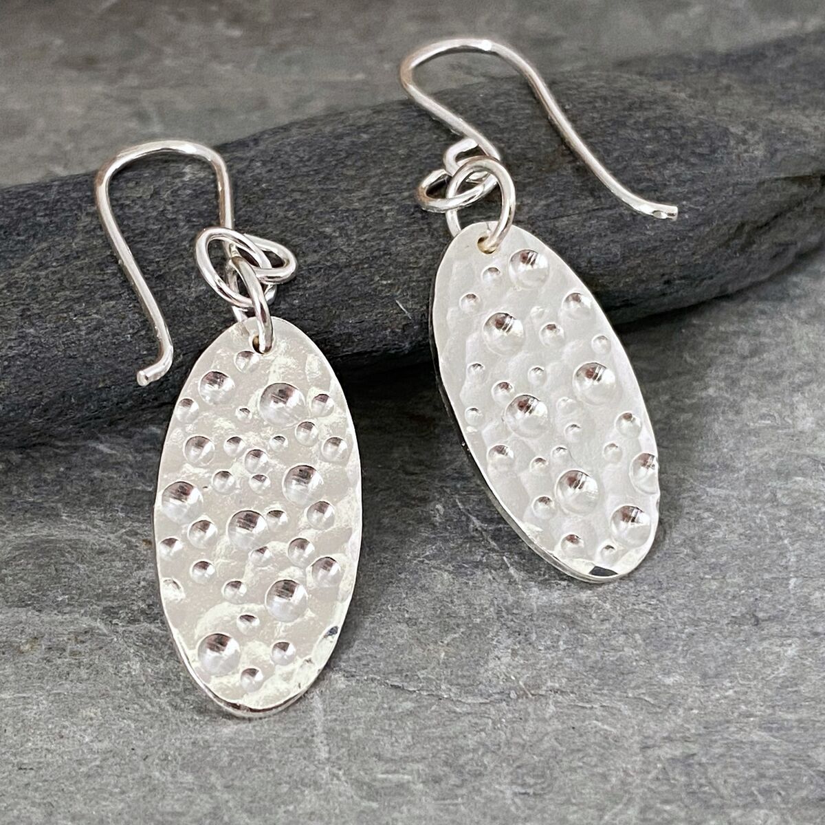 Oval bubbles earrings