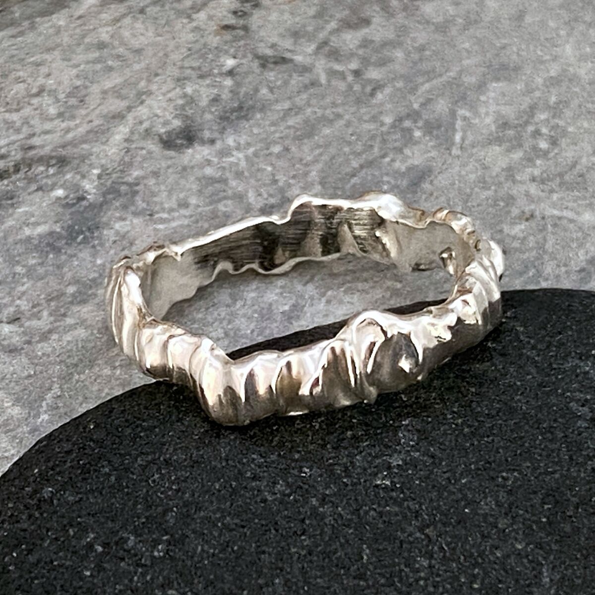 One of a kind organic silver ring One of a kind organic silver ring