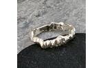 One of a kind organic silver ring