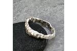 One of a kind organic silver ring 7