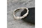 One of a kind organic silver ring 6