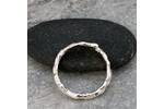 Organic molten silver ring band 4