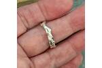 Organic molten silver ring band 5