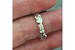 Organic molten silver ring band 6
