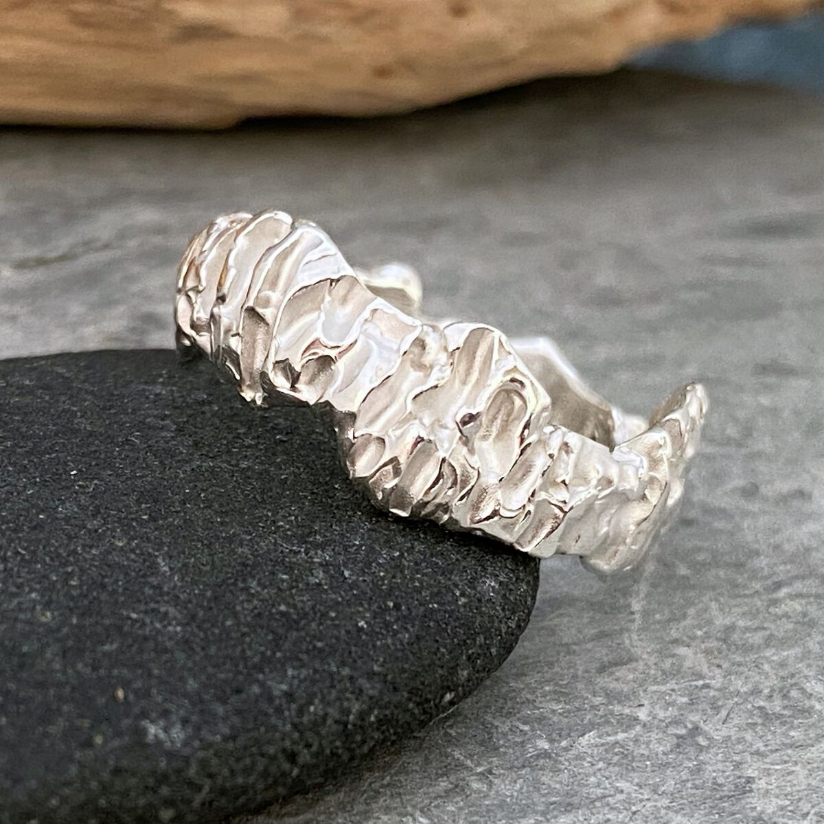 Chunky organic textured ring band Chunky organic textured ring band