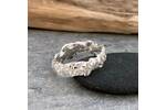 Chunky organic textured ring band 8