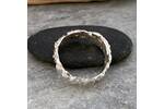Chunky organic textured ring band 7