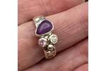Purple and pink sapphire ring 3